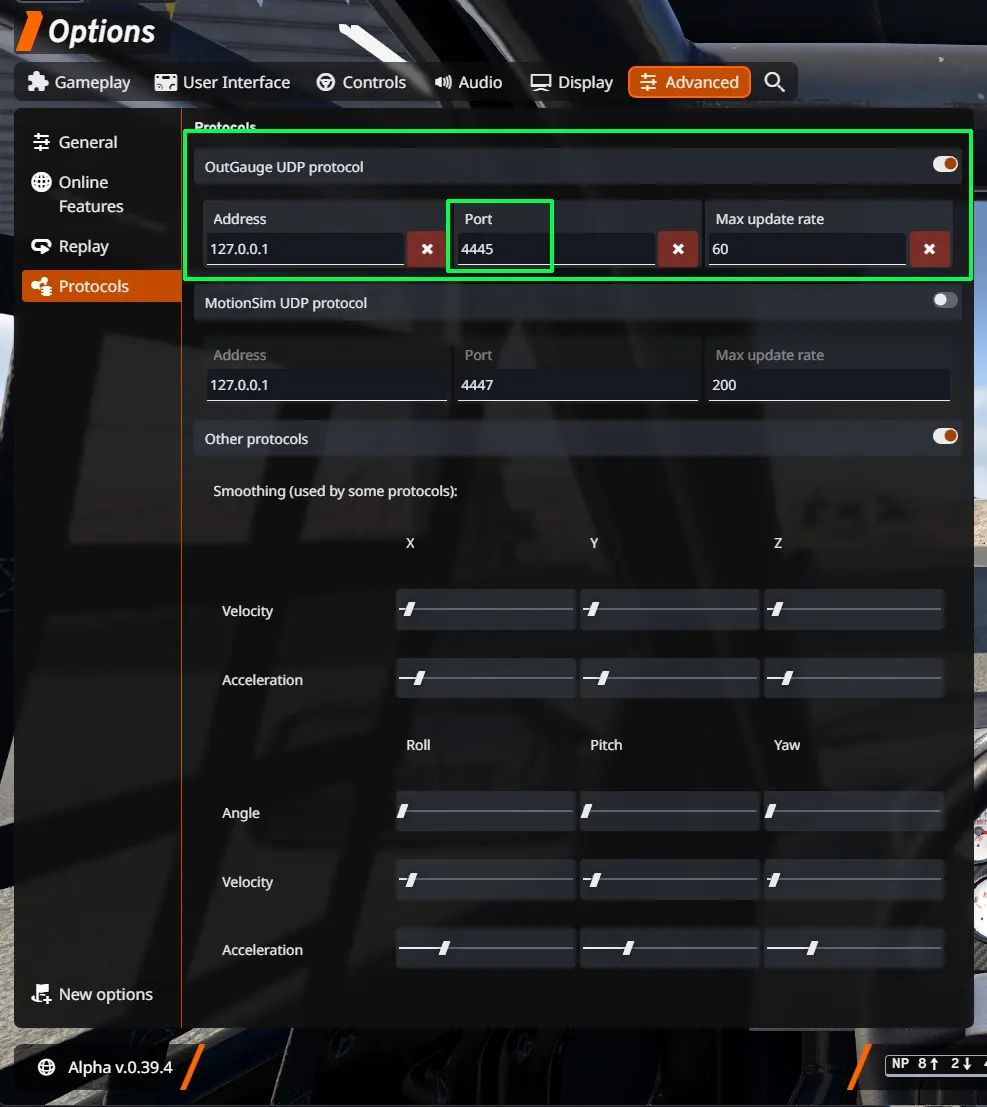Game Communication Settings